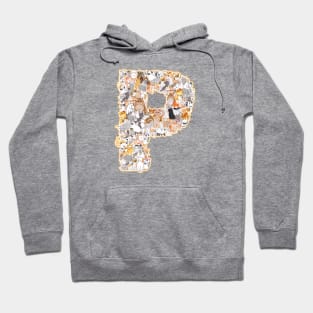 cat letter P(the cat forms the letter P) Hoodie